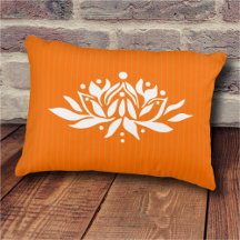 Zen Inspired Flaming Lotus Accent Pillows