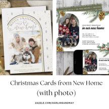 Christmas Cards from New Home - with Photo