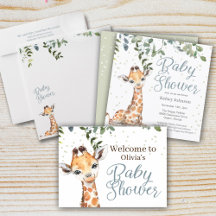 Jungle Safari Giraffe Baby Shower Suite
