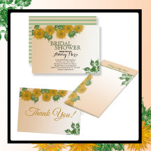 Rustic Golden Ombre Floral Art Paper Products