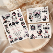 Gothic Pink Halloween Baby Shower Collection