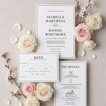 Classic Elegant Black & White wedding suite
