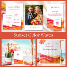 Sunset Color Waves Wedding Collection