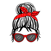 Mom's Life   Lady in Messy Bun and Sunglasses