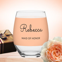 Elegant Peach Wedding Glass Designs