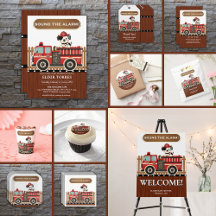 Sound the Alarm! Modern Firetruck Baby Shower