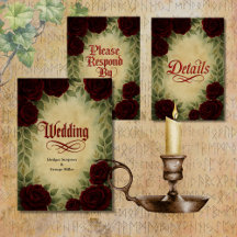 Gothic Medieval Antique Vintage Rose wedding suite