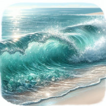Ocean Wave with Sparkles