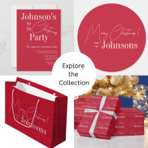 Modern Christmas Red Merry Christmas Party