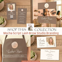 Mocha Script Photo Logo Lash Brow Studio Branding