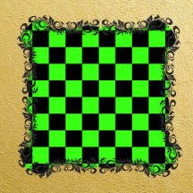 Vintage Neon Green and Black Checkered Collection