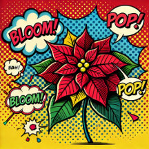 Retro Pop Art Comic Book Poinsettia Custom Gifts