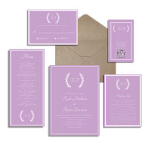 Floral Monogram Lavender Wedding Collection