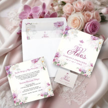 Romantic Exquisite Spanish Floral Orchids XV Años