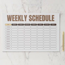 Minimal Weekly Planner – Neutral Beige