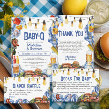 Rustic Summer Baby-Q Couple baby shower