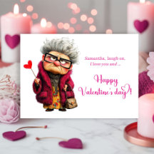 Funny Quirky Old Lady Valentine's Day 104Q