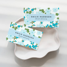 Blue Flowers Business Cards Collection