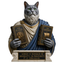 Russian Blue Homer Cat