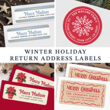 Christmas return address labels