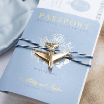 Passport Destination Wedding Invitation Suite