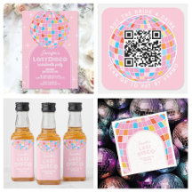 Retro Last Disco Pink Arch Disco Ball Bachelorette