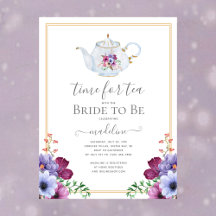 Tea Bridal Shower Invitations 