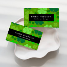 Green Clovers Business Cards Collection