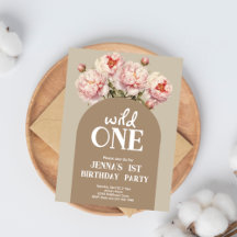 wild one wildflower invitation