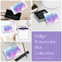 Indigo Watercolor Blot