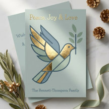 Elegant Modern Typographic Holiday Cards Envelopes