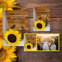 Sunflower and Horseshoe Country Western Wedding