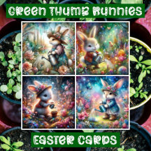 Green Thumb Bunnies Easter Cards