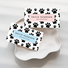 Black and White Paws Business Cards Collection