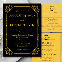 Art Deco Great Gatsby Invitations