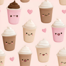 Personalized Cute Pink Kawaii Coffee Cup