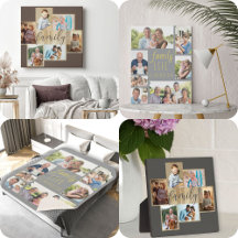 Photo Collages with Love and Family wording