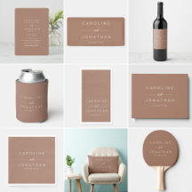 Modern Minimalist Script Wedding - Mocha Brown