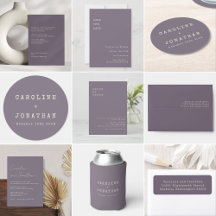 Dusty Purple Typewriter Modern Wedding Collection