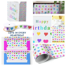 Colorful Flirty Hearts Birthday Supplies