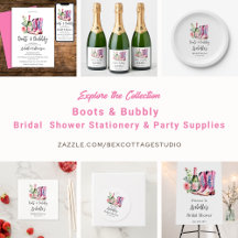 Boots and Bubbly Pink Bridal Shower