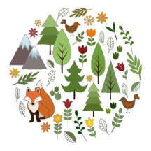 Scandinavian Illustrations Circle Design