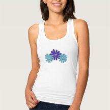 Retro Peace Flowers Design Aqua Purple