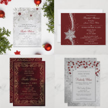 Red Bridal Shower Invitations
