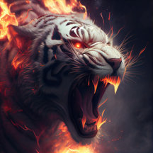 Cartes Postales  White Tiger