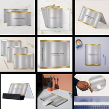 Metallic Silver Gold Accents Business Recreation