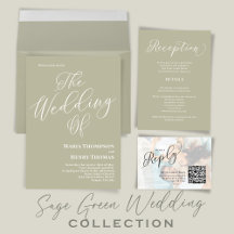 Wedding Sage Green Stationery Suite