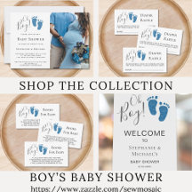 Oh Boy Glitter Feet Couple's Baby Shower 