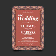 Modern Cinnamon and Marsala Art Deco Wedding Suite