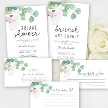 Eucalyptus with Calla flower Bridal Shower